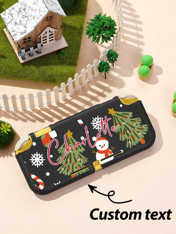 Ayotu Customized Christmas Protective Case Compatible With Nintendo Switch Lite 2019, Customized Switch Accessories,Switch Lite Accessories,Grip Cover With Shock-Absorption And Anti-Scratch Design ,Available In A Variety Of Colors,Gifts For Friends And Family Who Love To Play Games On Christmas, New Year, Birthdays, And Anniversaries