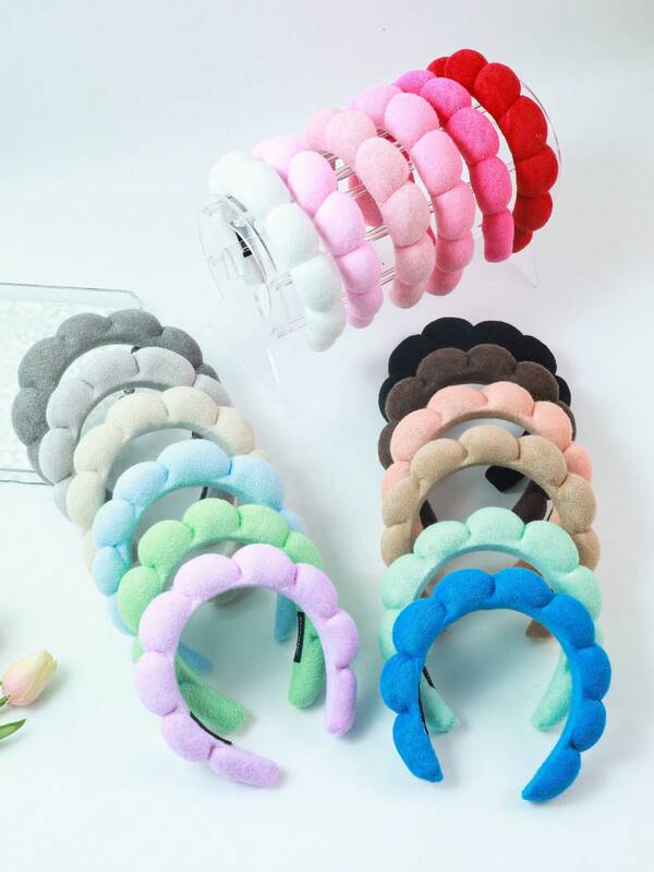 4Pcs Girls Spa Headbands,Terry Cloth Headband For Washing Face Or Facial, Puffy Makeup Hariband For Face Washing, Mask And Parties Gifts And Daily Use