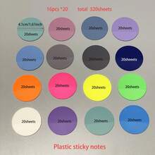 160/320 szt. okrągłych, wodoodpornych, przezroczystych naklejek, półprzezroczystych znaczników i karteczek samoprzylepnych do artykułów biurowych i szkolnych. Powrót do szkoły.