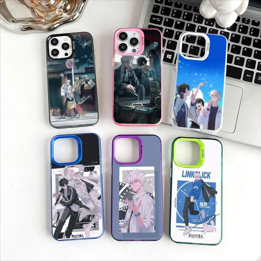 Funda de teléfono de anime Luguan Link Click para Apple 11 12 13 14 15 16 17 Pro Max Plus, cubierta de teléfono con proceso de chapado protector de aire - Z4 - Ver 1
