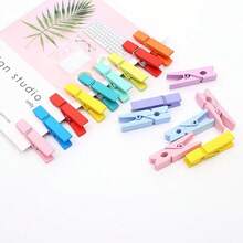 Macaron Color Wooden Clips, DIY Handmade Decorative Wooden Photo Clips, Twine Photo Wall, Wedding Photo Clips, Memo Clips