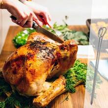15 Pcs Turkey Lacers Trussing Turkey, Wraps Turkey Lacers, Metal Skewers 5.8 Inch, Multi - Use Chicken And Turkey Wraps - Silver - View 2