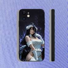 O-Overlord Albedo Phone Case Cover Compatible With  17, 16, 15, 14, 13, 12, 11, Pro, Max, Plus, Air, X, XS, XR, SE, 8, 7, Mini, Soft Black Funda, Cover Compatible With  17 Case,  17 Pro Case,  17 Pro Max Case - Z7 - Xem 6