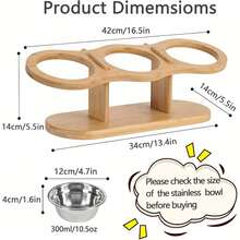 15° Tilted Stainless Steel Dog Bowl - Anti-Spill Anti-Slip Elevated Feeder, Suitable For Cats & Dogs, Ergonomic Design Promotes Healthy Eating And Digestion - Multicolor - View 14