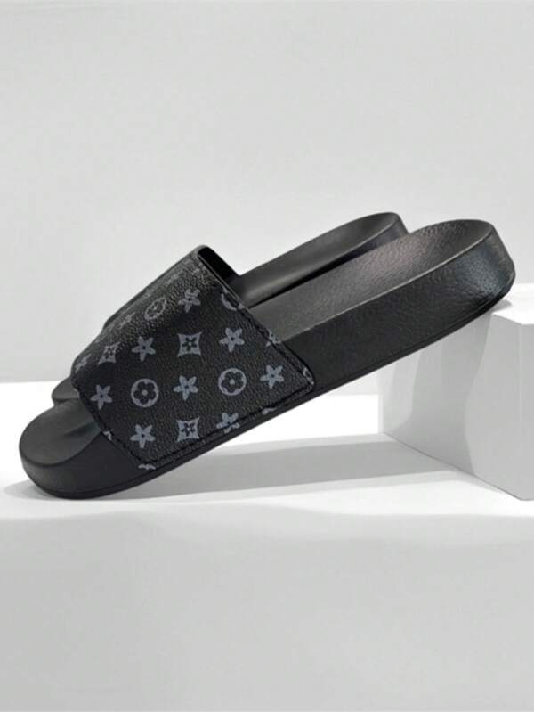 Men's Slippers, Special Printed Design, Soft EVA Flat Non-Slip House Slippers, Men's Beach Slippers, Super Comfortable Non-Slip Durable Men's Casual Slippers, Suitable For Daily, Casual, And Holiday Wear