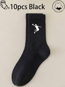 40 piezas/30 piezas/24 piezas Calcetines deportivos cómodos unisex, calcetines largos para hombres, adecuados para deportes y entrenamiento, calcetines largos para mujeres, uso casual y de negocios, antibacterianos, suaves, negros y blancos, resistentes al olor, transpirables, suaves y ligeros, adecuados para otoño/invierno, 20 piezas/10 piezas/8 piezas/6 piezas/4 piezas/2 piezas