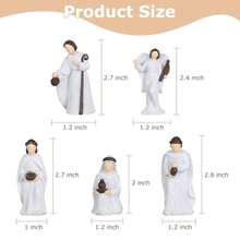 DMEETYAMOR Nativity Sets For Christmas Indoor Set Of 11 Resin Nativity Scene Figurines Set For Christmas Decor Christmas Decorations Indoor For Home Table Mantle Kitchen Shelf - 如圖 - 查看 3
