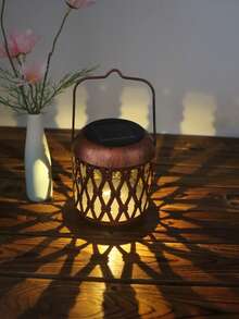 1PC Solarlights,Solar Outdoor Lights,Solar Bamboo Lantern,Solar Lantern Outdoor Waterproof Solar Light For Outdoor Hanging Solar Light Outdoor Solar Light Decoration For Garden,Yard,Patio,Porch,Trees,Lawn,Path,Retro And Exquisite,Metal,European-Style Wrought-Iron Decorative Hanging Ornaments.They Are In A Baroque Style And Serve As Decorative Hanging Pieces,Wall Decor,Room Decor,Home Decor,Fall Decor