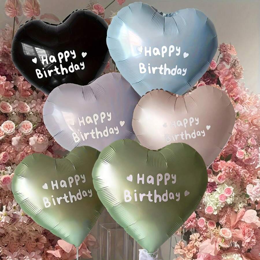 2pcs/Set Dekorasi Balon Digital Film Aluminium Aneka Warna, Menampilkan Pola Huruf "Happy Birthday", Cocok Untuk Dekorasi di Acara Pesta Ulang Tahun, Penempatan di Acara Keluarga, dan Perayaan Liburan di Luar Ruangan - MultiWarna - View 1