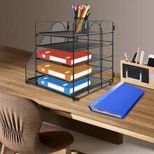 Paper Collection Tray, Desktop Organizer, Desktop Organizer With Folder Holder