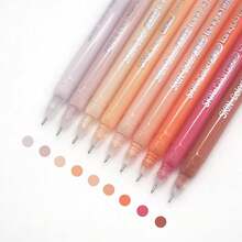 Gel Pens With Fine Point 0.6mm, 9 Colors Drawing Pencils For Adult Coloring Books Smooth Writing Pen Set For Journaling(Colour Of Skin){Inchcolor_nameinch:InchColourofSkininch} - Màu da - Xem 1