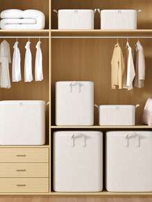 无钢固定式收纳袋 - 加厚防潮袋，适用于衣物和床上用品 | 布艺收纳袋，适用于换季衣物、搬家和居家使用 | 大容量设计，保护衣物免受灰尘、霉菌和损坏 - 彩色 - 查看 8