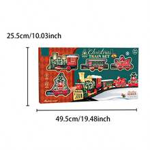 Prezent świąteczny, prezent urodzinowy, pociąg z dymem, światłem i dźwiękiem, zestaw zabawek kolejowych pod choinką, model pociągu dla maluchów, odpowiedni dla dzieci, prezent świąteczny, 1 pudełko, 19 szt., wersja o wysokiej konfiguracji (brak 2 baterii AA)