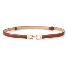 1 件装 可调节银金扣细腰带 适合女士连衣裙和服装 秋季、秋季、万圣节 - 雙口扣 - 查看 6