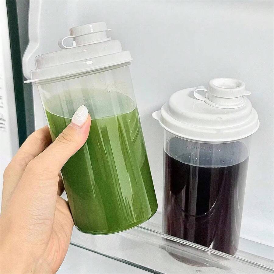 Barattolo di stoccaggio multifunzione sigillato, tazza per infusione a freddo di grandi dimensioni per uso domestico con coperchio, a prova di perdite e portatile