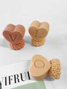 3D Heart Silicone Mold, Rose Flower Mold, Valentine's Day Silicone Rose Candle Mold, Resin Casting Mold, Resin Making Mold, Silicone Candle Soap Mold, Candle Making Mold, Home Decor Tool - Multicolor - View 4