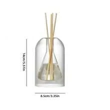 1pc Minimalist High-End Creative Double-Layer Glass Aroma Diffuser Bottle, Transparent Flameless Fragrance Bottle (Aroma Sticks In Random Color)