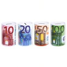 1 Stück Sparschwein in Dollarform, versiegeltes Münzsparschwein in Euro-Metall, Spardose, zufälliger Stil & Farbe, Geschenk für Feiertage