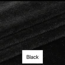 1pc Faux Fur Plush Fabric, DIY Warm Imitation Rabbit Fur Fabric For Clothing, Pet Supplies, Handcraft Materials - Black - View 12