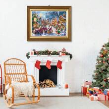 1 Caixa 1000 peças Quebra-cabeça de Papel de Natal, Tamanho 70X50cm, Brinquedo de Quebra-cabeça Grande para Adultos, Jogo Familiar Interessante para Educação, Inteligência e Alívio do Estresse, Presente de Aniversário Perfeito para Dia das Mães, Natal, Halloween, Ação de Graças, Páscoa