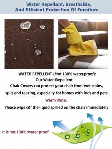 1/4/6pcs Water Repellant Chair Cover Jacquard Elastic Chair Cover Thicken Anti-Slip Chair Slipcovers For Chair Covers Dining Room Bedroom Living Room Outdoor Office Kitchen Seat Covers Pet Stain Chair Dust Cover Autumn Home Decor Chairs And Chair Cushion Covers - Coffee Brown - View 10