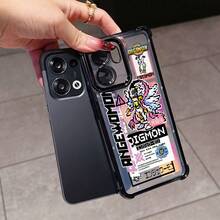 Funda de Teléfono de Estilo Pixel de Lujo de Moda, Compatible con OPPO Reno 14, 14F, 13F, 12F, 11F, 13, 12, 11 F Pro, 4G, 5G – Panel Trasero Transparente a Prueba de Golpes con Marco Electrochapado - Mezcla de colores - Ver 4