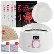 37PCS Digital Wax Warmer Kit With 6 Wax Beans, 10 Tools, Pre & After Wax Wipes – At-Home Hair Removal For Face, Arms, Legs, Bikini & Underarms - EU E Type Plug(220-240V) - View 9
