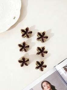 6 Stück kleine Blumen Haarclips, Pferdeschwanz Klammern - elegant & niedlich, geeignet für den täglichen Gebrauch, Weihnachts-Haaraccessoires, Herbstmode Haarklammer, Winter für Urlaubsoutfits, Frauen Winter Haarklammer