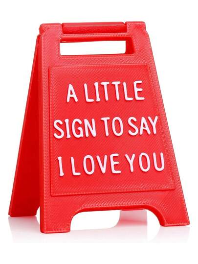 Acrylic "I Love You" Desk Sign - Modern Design, White Text, Ideal For Office Decor, Gift For Couples, Friends And Family | Modern Acrylic | Clear Text Plaque, Love Decoration, Valentine's Day Display, Valentine's Day Gift, Valentine's Day Decor