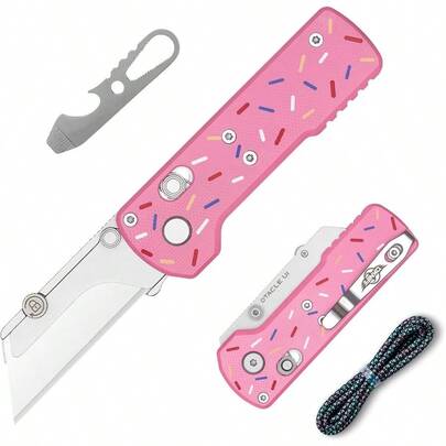 OKNIFE Otacle U1 Folding Pocket Utility Knife Quick Change Box Cutter With Rail Lock EDC Razor Knife With Pocket Clip For Office Factory Doughnut