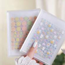 1Pcs 40 Slots Transparent Stickers Storage Book Nail Sticker Organizer For Decals Collecting Empty Display Book Collecting Holder Binder Case Sticker Storage Album DIY Nail Art Tools - 薰衣草 - 查看 6