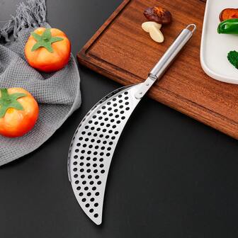 1PC Stainless Steel Pot Strainer, Pasta Strainer, Hand Held Drainer With Handle, Easy Draining Durable Dishwasher , For Noodles Fruit Veggies Strainers, Kitchen Tools