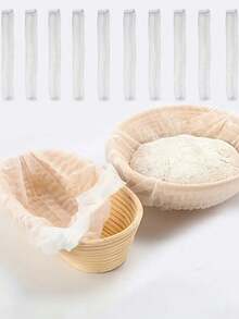 10pcs/30pcs/50pcs Non-Woven Bread Fermentation Cloth Set, Moisturizing And Heat Retaining Non-Stick Dough, Disposable Use Convenient, Clean And Fast, Suitable For Dough Baking, This Product Is A Cloth Set, Does Not Include A Fermentation Basket - Multicolor - View 3