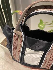 Women's Handbag With Chinese Embroidery And Jacquard, Lightweight Small Top Handle Bag, Phone Pouch, Fashion Patchwork With Ruffle Trim, Adjustable Shoulder Strap, Versatile For Shopping, Casual, Commuting, Holiday Party, Gift