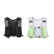 户外运动跑步骑行背包，透气防水反光背包背心，适合骑行、跑步、马拉松、徒步旅行存放水瓶和手机