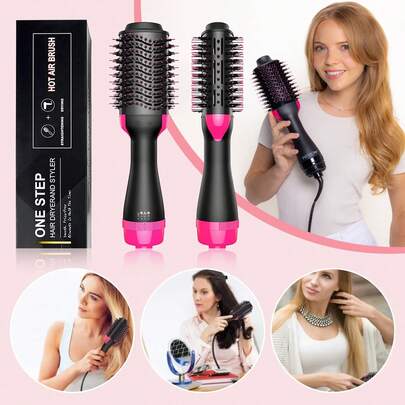 Modelador de Cabelo 3 em 1 Escova Secadora | Bivolt 110/220V, Alisador Profissional | Fácil de Usar para Cabelos Lisos, com Volume ou Ondas - Perfeito para Casa e Eventos