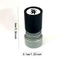 1pc Self-Inking Portable Seal, Planner Marking Office Stationery, Creative Stamp, Ink Dot Stamp, Creative Fun Pattern - An Emoticon Ink Dot - View 2