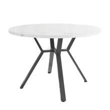 Dining Tables - Black White + MDF+Steel - View 11