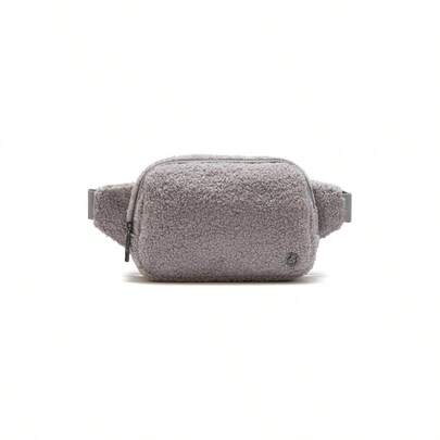 Large 2L Fanny Pack Everywhere Fleece Belt Bag Women And Men With Adjustable Strap Belt. Tan