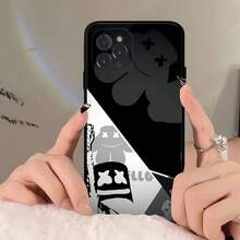 Funda de teléfono DJ M-Marshmello compatible con  17 16 15 14 13 12 11 Pro Max Plus, funda negra suave, compatible con funda de  17, funda de  17 Pro, funda de  17 Pro Max - z4 - Ver 2