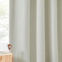 2025  Bedroom Curtains 2 Panels Sets Faux Linen Textured, Pinch Pleated Room Darkening Light/Heat Blocking Window Drapes Thermal Insulated For Living Room, Angora, W50 X L108, 2 Panels - 自然的 - 查看 8