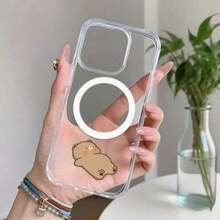 Hecho de TPU y acrílico magnético, esta funda transparente a prueba de golpes presenta un adorable diseño de oso durmiendo para un ambiente acogedor y encantador. Ofrece cobertura completa para la cámara y los botones, especialmente en el 16. Compatible con los modelos 11, 12, 13, 14, 15 y 16 Pro-mezcla de estilo lindo con protección confiable - transparente - Ver 2