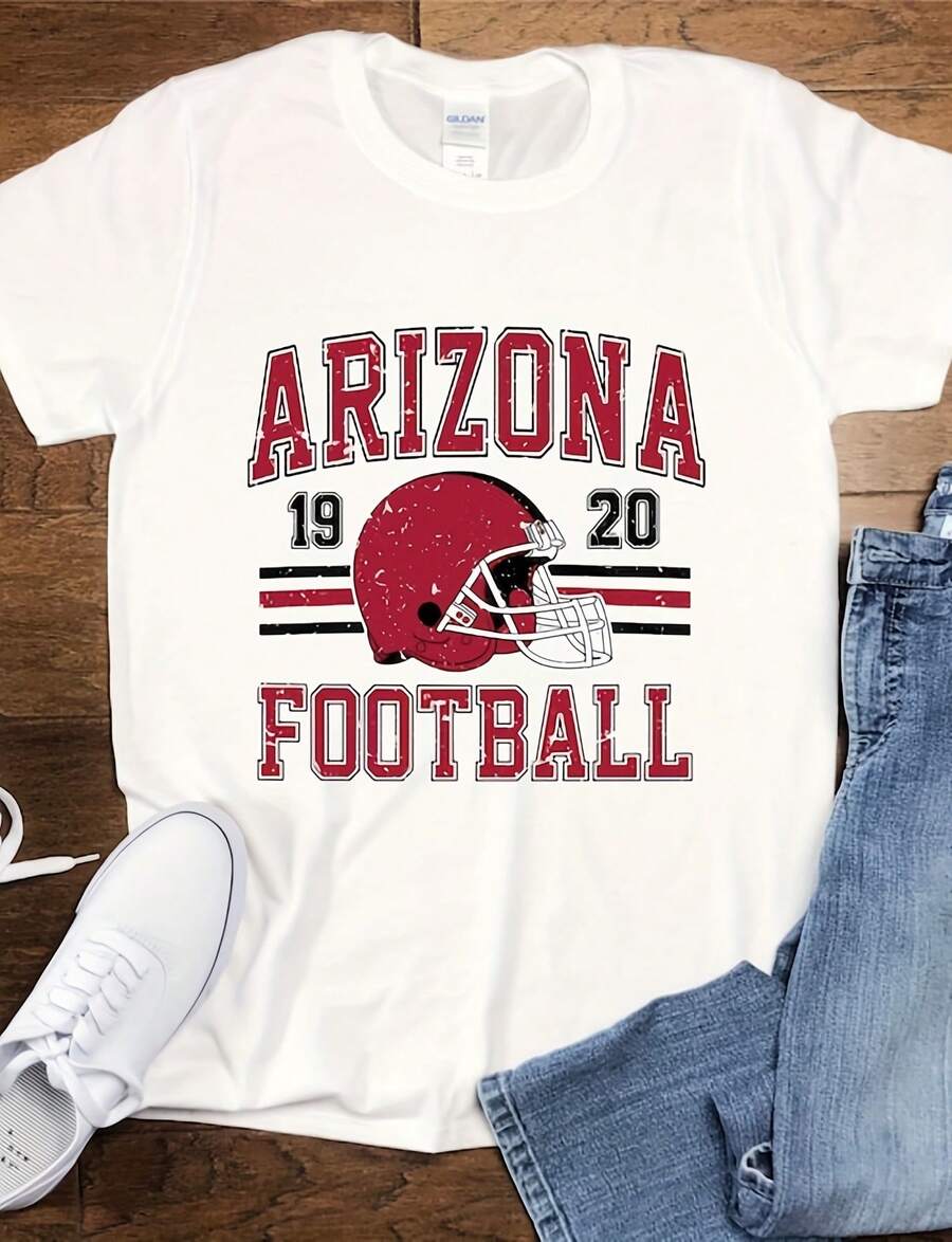 Vintage Arizona Football T Shirt, Retro 1920 Cardinals Fan Shirt, Uni Di Helmet Graphic Tee, Game Day Taiate Arizona Football220G Heavyweight Cotton T-Shirt For And Wo – Crafted From Thick, Breathable Pure Cotton For Lasting Comfort And Durability. Perfect For Work, Gym, Travel, Casual Outings, Outdoor Sports, And Layering In All Seasons. Great For School, Streetwear, Or Just Relaxing At Home. - trắng - Xem 1