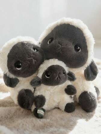 Muñeca de peluche de oveja linda, muñeca de oveja suave, regalo de cumpleaños para niñas, animal de peluche de alpaca relleno para niños