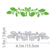 1件装礼物和叶子金属切割模具，新款模切模具，压花模板，适用于DIY手工剪贴簿用品，模板模具，相册装饰纸模切，用于卡片制作，DIY工艺装饰 - 銀色 - 查看 11