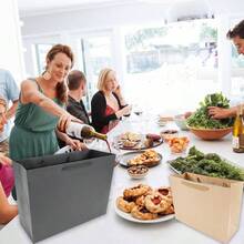 PACK4YA Paper Gift Bags Present Bag With Handles For Birthday Wedding Christmas Party Shopping  Shower 35x13x26 Cm Black 12 Pieces