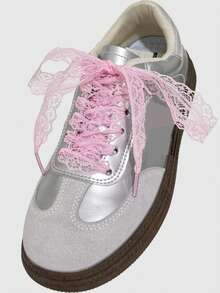 Cordones de encaje con lazo al estilo coreano de la marca pequeña, de 120 cm de color rosa intenso, accesorio para zapatillas deportivas casuales para mujeres y hombres, zapatillas, zapatos casuales, zapatos blancos, zapatos de baloncesto, zapatillas de running de verano, artículos esenciales para dormitorio, Halloween, Navidad