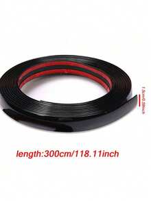 Smart Design, Strong Defense! Car Window Decorative Trim Strip - Universal Black Window Bumper Protective Trim - Reliable PVC Anti-Collision Strip For Your Vehicle! - 黑色 - 查看 2