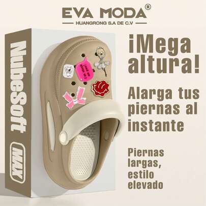 EVA MODAR EVA MODA NubeSoft MAX | Sandalias de Plataforma Mujer 8CM  Color combinado    Elegante  Vacación  Casual    Antideslizante / Suela gruesa / Cómodas / Sin olor  Vacaciones  Exterior    Todo el año