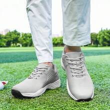Fashionable Minimalist Anti-Slip Design Golf Shoes, Unisex Outdoor Casual Sports Shoes With Multi-Function Grass Training Strong Grip, Suitable For Daily Commute And Golf Course - Grey - View 9